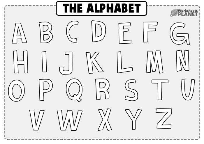 Engaging Alphabet Coloring Page worksheet for Pre-K learning activities Coloring page featuring uppercase letters for preschoolers to enhance letter recognition and fine motor skills