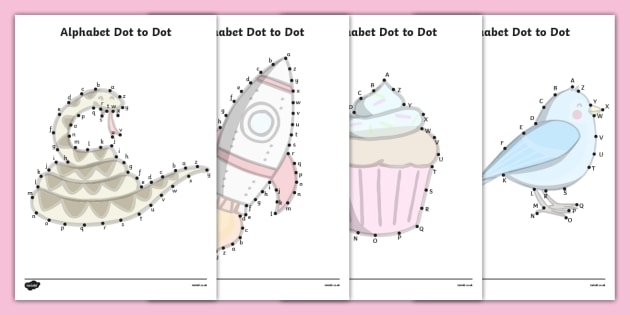 Connect the Dots A-Z worksheet featuring Mr. Cat for kindergarten students