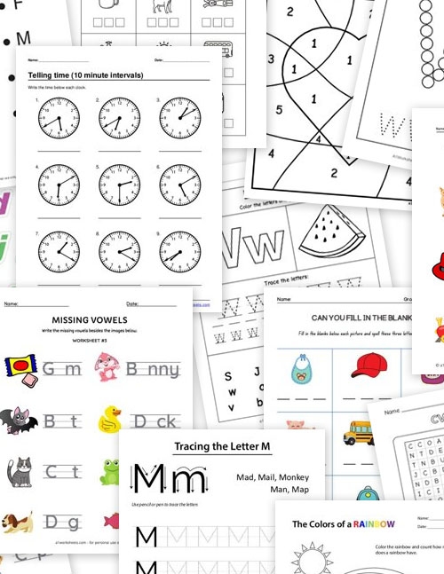 My Alphabet Chart Worksheet for Kindergarten Students Image 9 Kindergarten student using a My Alphabet Chart worksheet to practice letter and sound recognition