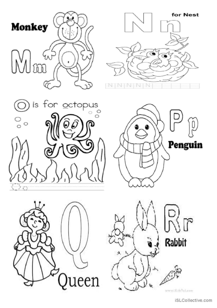 Colorful alphabet mini book template for kindergarten phonics learning with letter practice pages