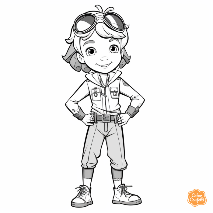 Explore the legacy of Amelia Earhart through this engaging coloring activity Amelia Earhart coloring page worksheet for Pre-K phonics students