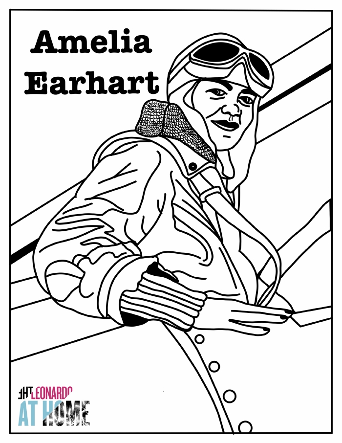 Explore the inspiring legacy of Amelia Earhart through this engaging worksheet Amelia Earhart Coloring Page worksheet for Pre-K phonics students