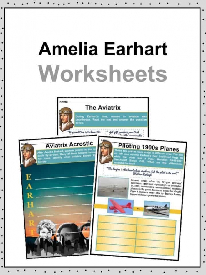 Engaging worksheet about Amelia Earhart for developing reading skills in young learners Amelia Earhart Reading Response worksheet for second graders focusing on reading comprehension