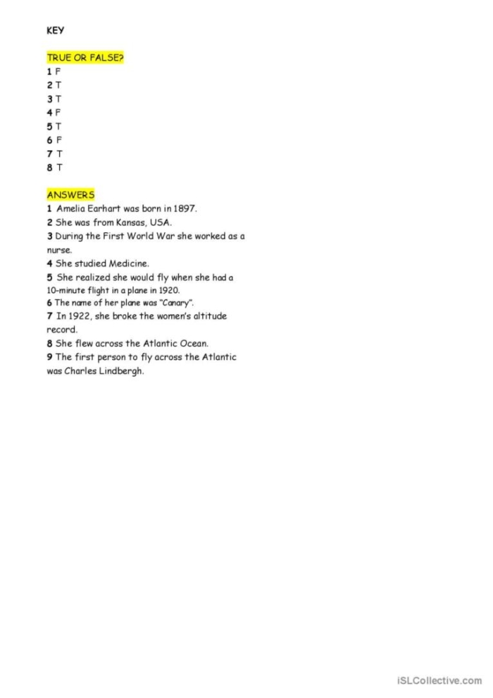Engaging reading worksheet about the life of Amelia Earhart for young learners Amelia Earhart Reading Response worksheet for second graders focusing on reading comprehension skills