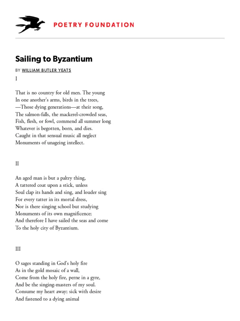 Worksheet for analyzing "The Song of Wandering Aengus" by William Butler Yeats for seventh graders