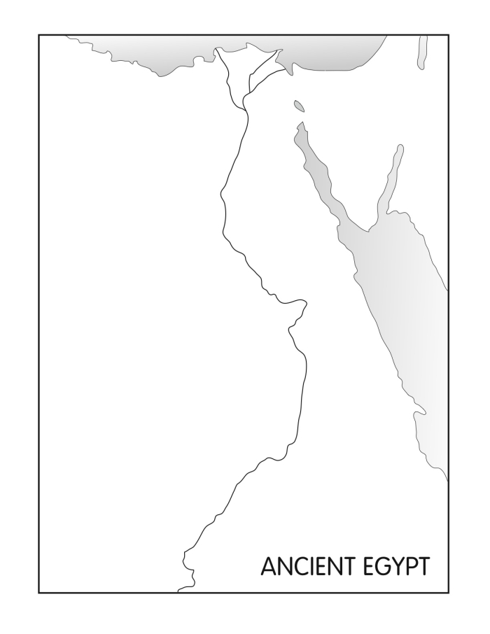 Ancient Egypt Geography Map Worksheet Number Ten Fifth grade student worksheet featuring an educational map of ancient Egypt for history studies