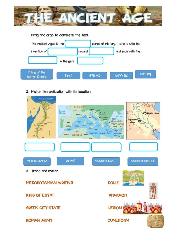 Ancient Middle East Civilizations Lasting Contributions Worksheet 22 Sixth grade worksheet featuring key historical contributions from Ancient Middle East civilizations