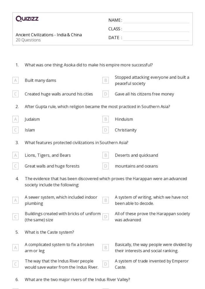 Ancient Middle East Civilizations Lasting Contributions Worksheet Part One Sixth grade world history worksheet covering the major cultural contributions of ancient Middle Eastern civilizations