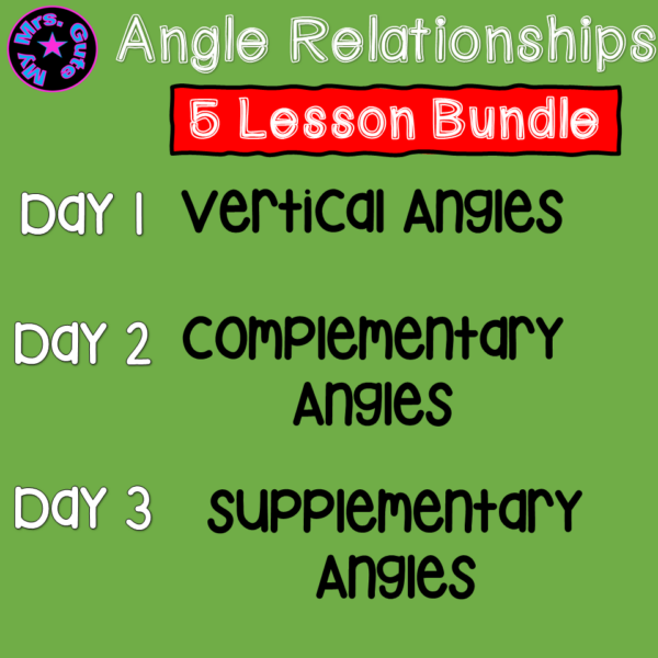 Seventh grade math worksheet featuring a guided notes layout for exploring angle relationships