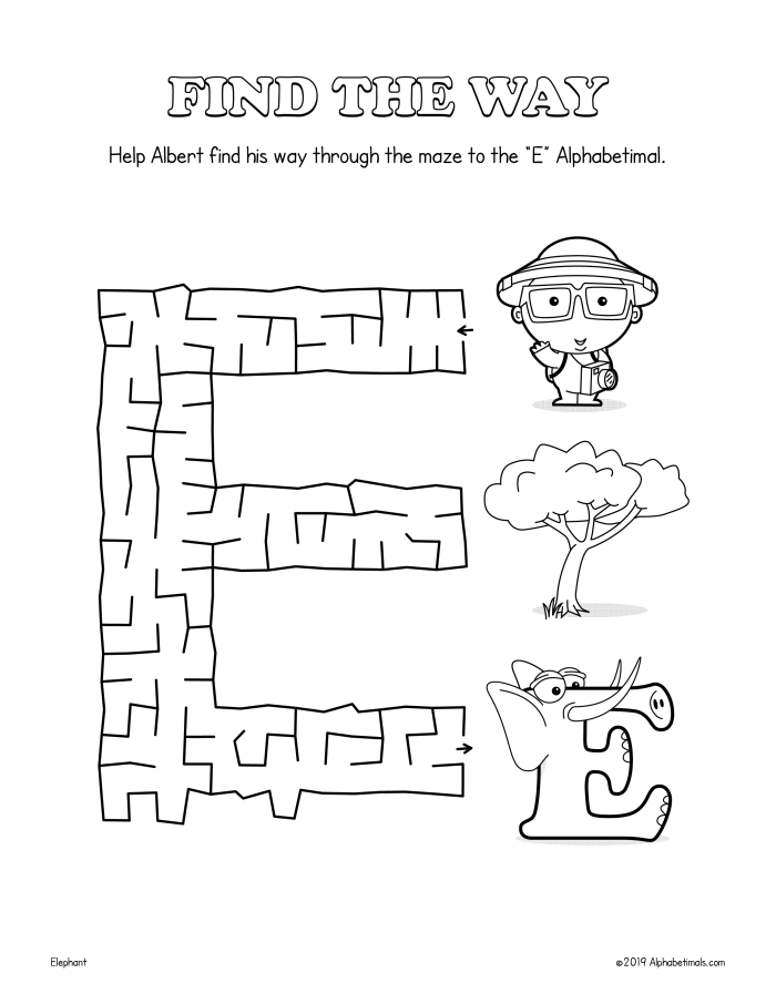 Animal Alphabet Placemat worksheet featuring letters and corresponding animals for Pre-K learners