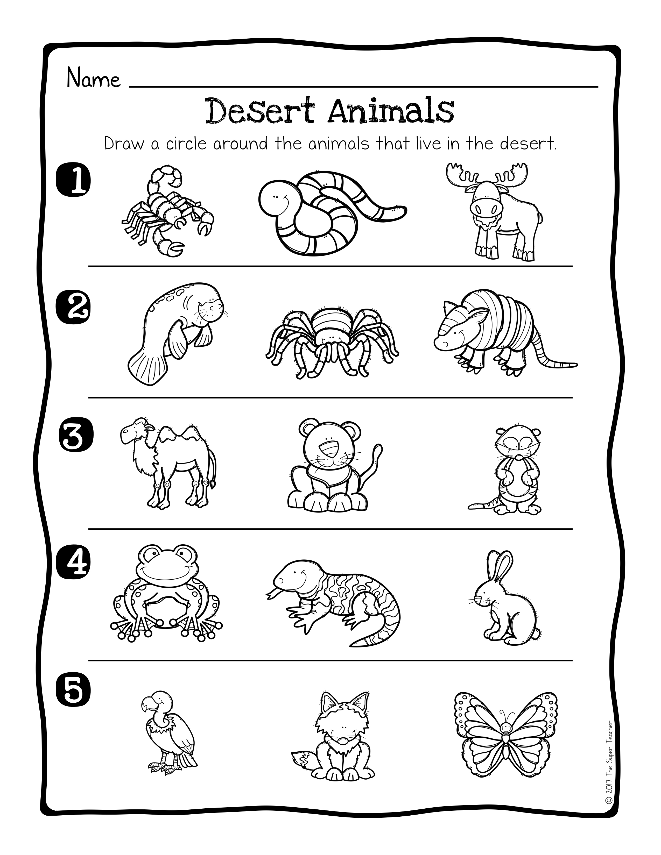 Animal Habitats Matching Activity for Early Learners - Worksheet 19 Kindergarten students matching animals to their natural habitats on a colorful learning worksheet