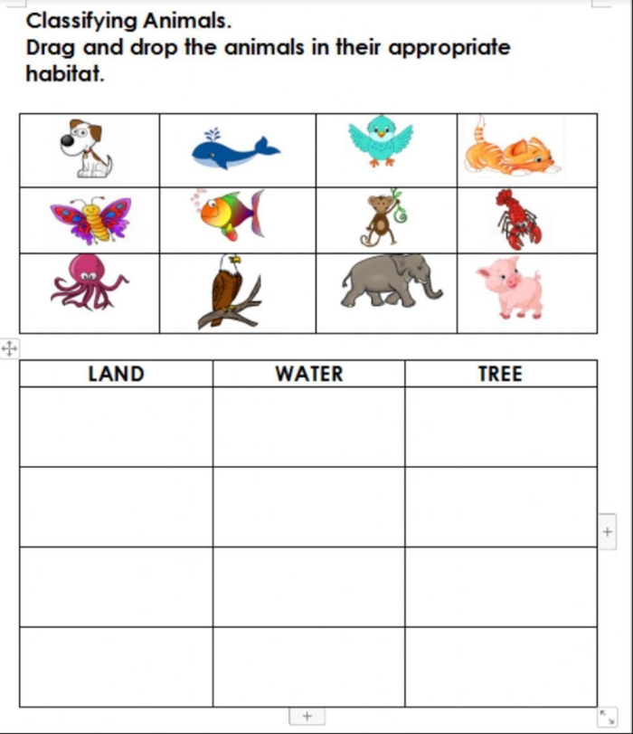 Animal Habitats for Kids Worksheet Five Matching Activity Kindergarten student matching animals to their natural environment on an algebra habitat worksheet