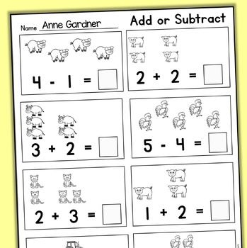 Illustration of zebras and tigers for a Pre-K addition worksheet