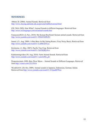 Onomatopoeia word search activity for fifth graders exploring animal sounds Worksheet featuring animal sounds in various languages for a word search puzzle