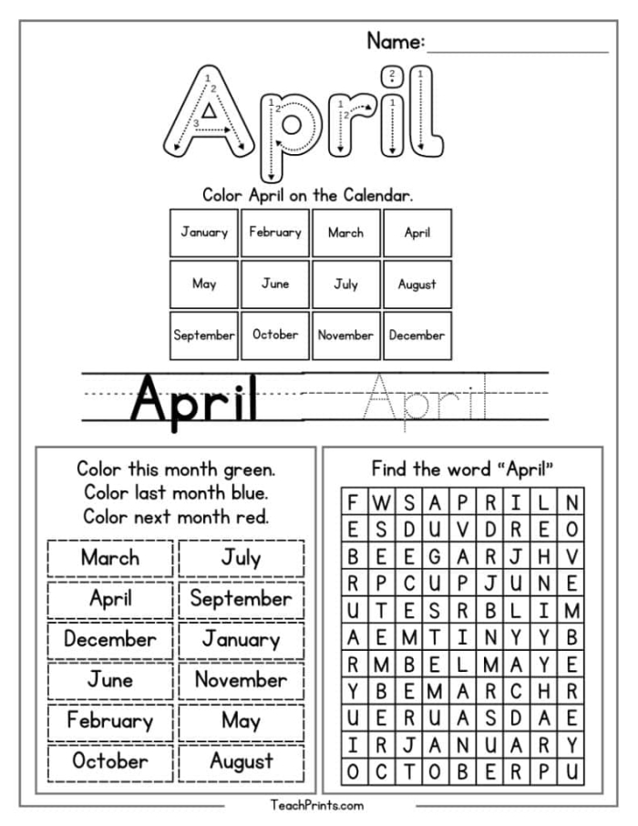 April Calendar Activity for Spring Learning in Grade 2 Second grade students counting spring days on a colorful April calendar worksheet