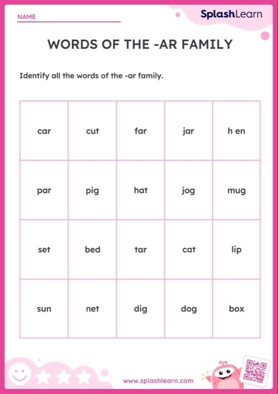 Second grade phonics worksheet featuring ar and or word blends with colorful illustrations and practice exercises for letter sound combinations