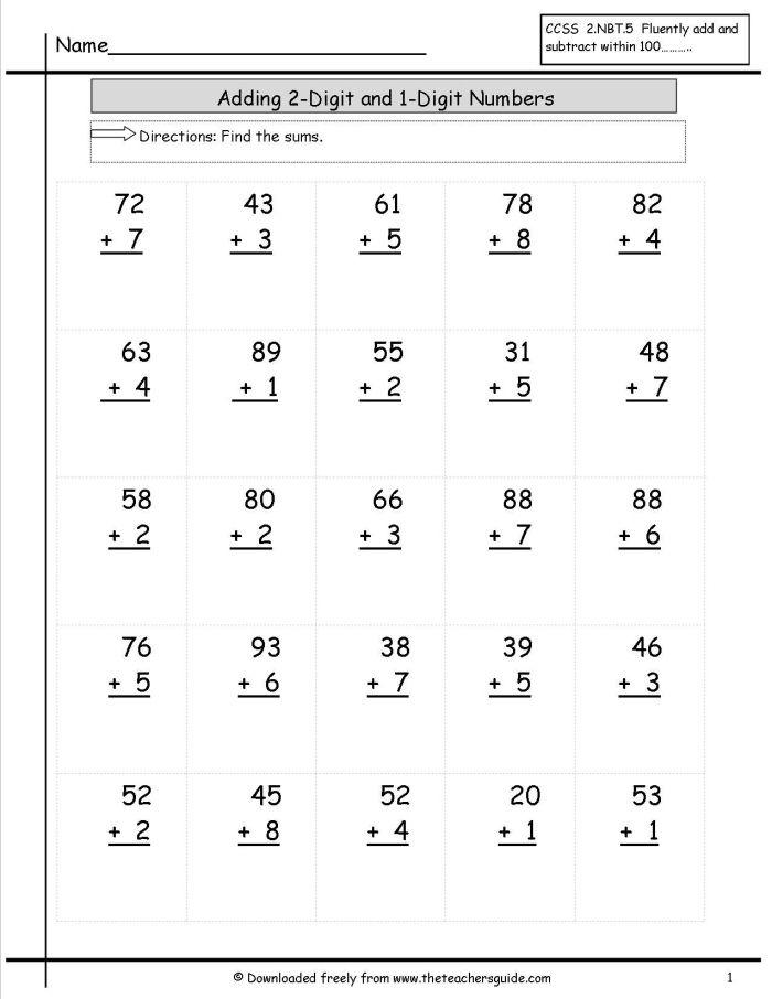 Grammar and Mechanics worksheet for Second Grade Kids solving two-digit addition problems on an Arctic-themed worksheet to help Polly reach her cub. Engaging second grade math activity featuring ice chunks and cute characters.