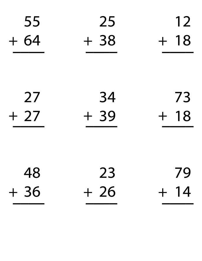 Arctic Math Two-Digit Addition Worksheet Seven Second grade student solving two-digit addition problems on an Arctic ice-themed math worksheet