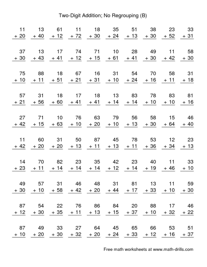 Arctic Math Two-Digit Addition Worksheet 10 Arctic Math two-digit addition worksheet featuring a polar bear cub crossing ice chunks