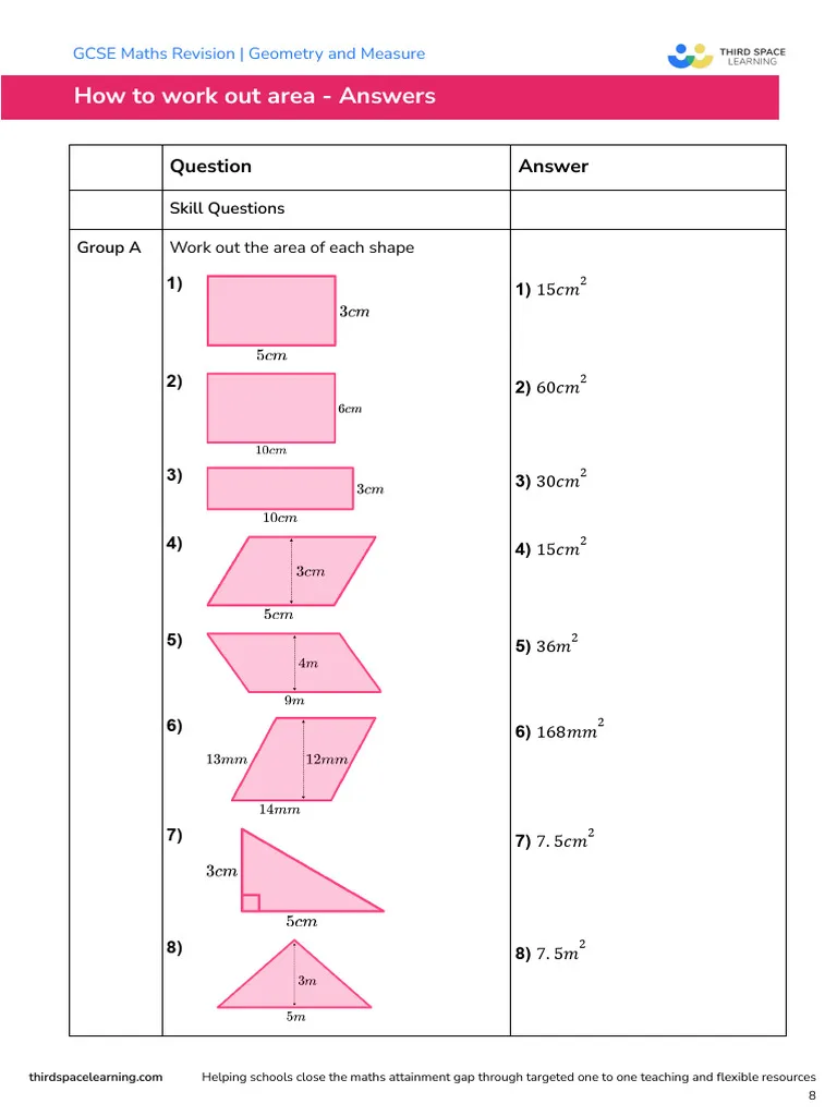 Decimals worksheet for Third Grade Area worksheet for third graders, focusing on introducing the concept of area using decimals. Educational resource image for teaching area basics to young students.