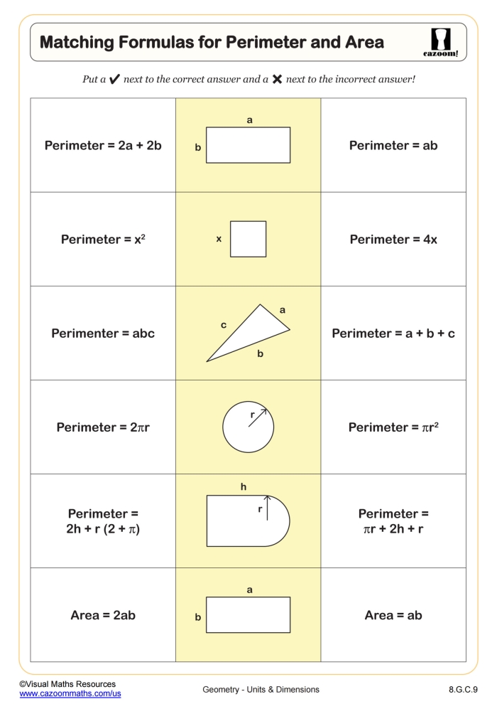 Seventh grade math worksheet focusing on calculating the area of circles using decimal measurements