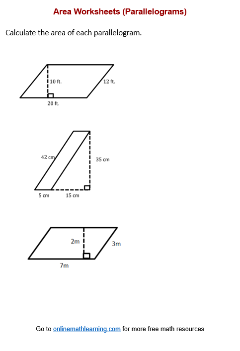 Area of Trapezoids worksheet designed for sixth-grade learners to practice geometry skills