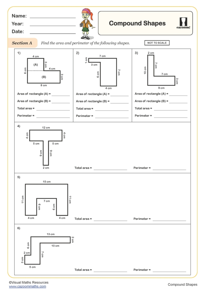 Fourth grade math worksheet featuring area and perimeter exercises for rectangles number 13