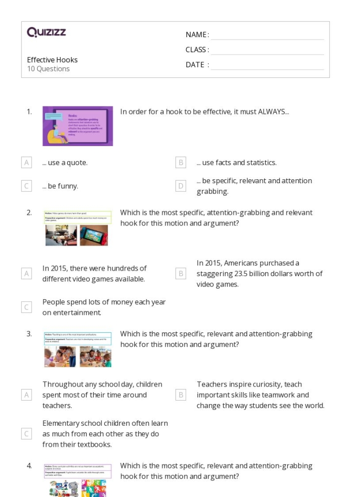 Reading worksheet for Fourth Grade Students engaging with the Argument Writing: Match the Evidence worksheet in a memory game format. Fun memory game for fourth graders to match claims with supporting evidence.