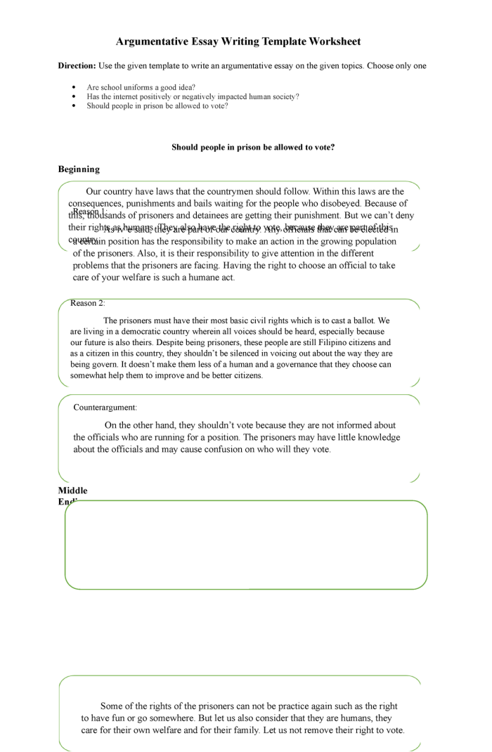 Argument Writing pre-writing organizer worksheet for fourth graders focusing on geometric concepts and counter-arguments