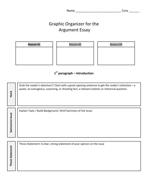 Sixth grade argumentative essay graphic organizer worksheet for planning solutions to societal problems