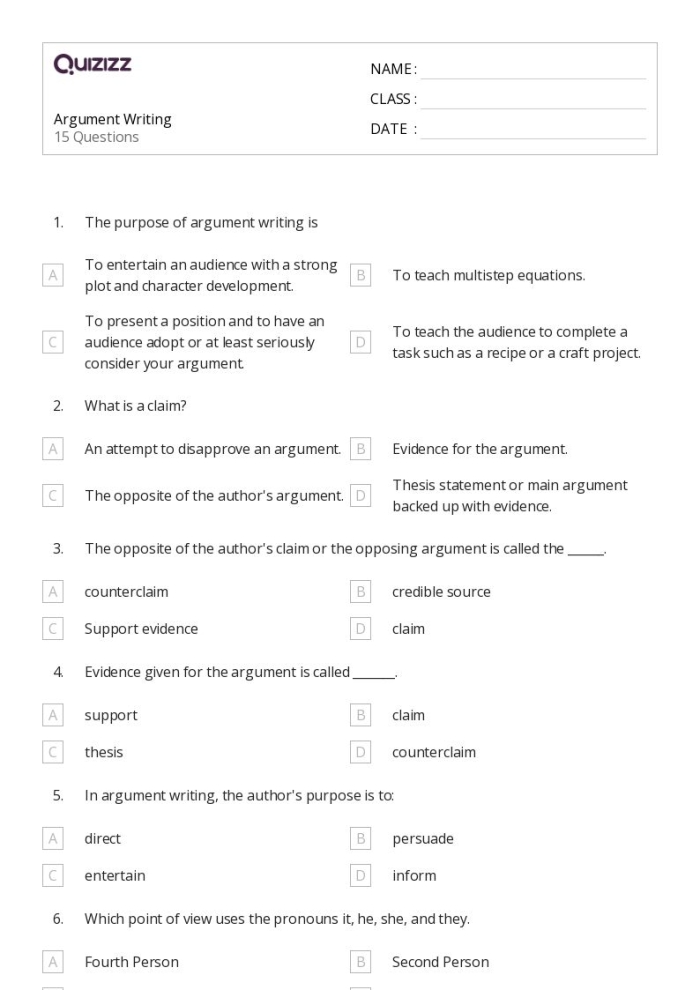 Argument writing rubric designed for sixth graders, highlighting Common Core standards for effective writing. Comprehensive guide for assessing introduction, support, transitions, style, and conclusion in student essays.