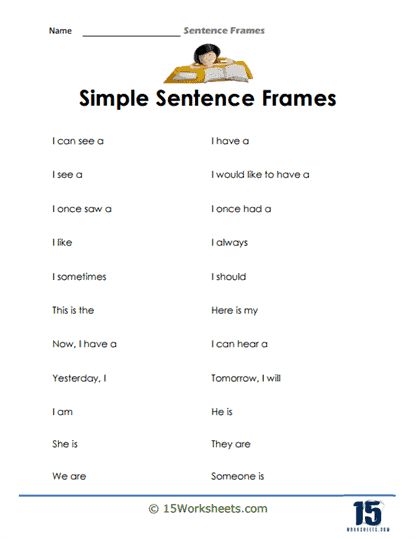 Fourth grade students learning argument writing sentence frames for life science with example phrases and word choices