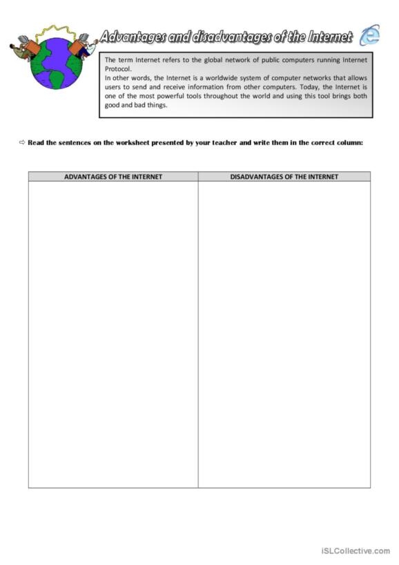 Argument Writing Worksheet What Is Your Argument About Internet Access Sixth grade worksheet featuring an argument writing prompt about internet access rights