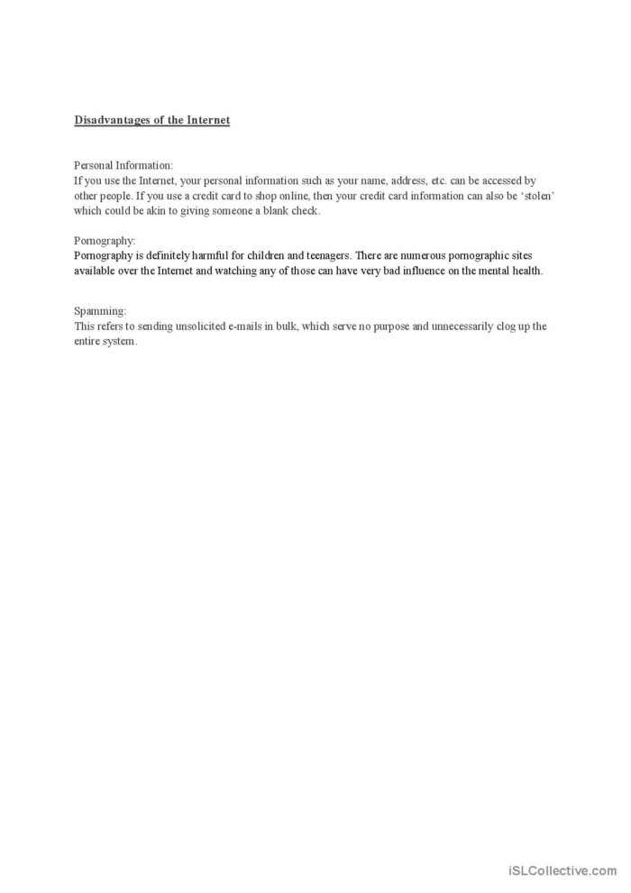 What's Your Argument About Internet Access - Writing Prompt for Middle School Students Sixth grade student writing an argumentative essay about internet access rights on a worksheet