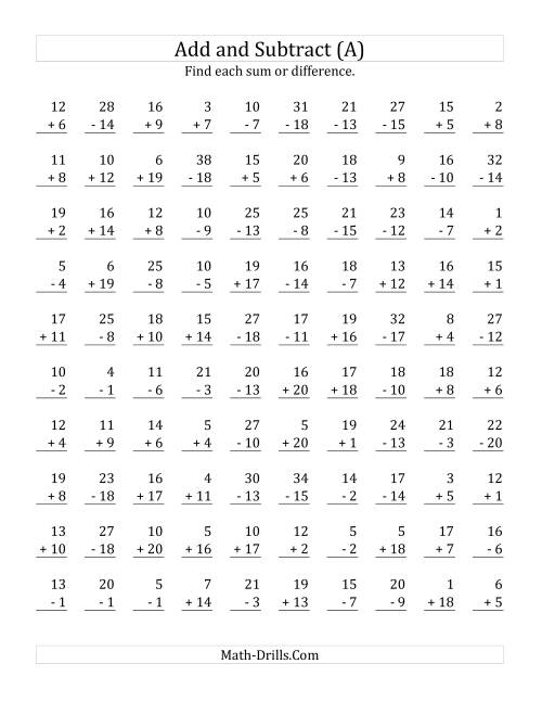 Assessment: Subtraction to 20 worksheet for First Grade