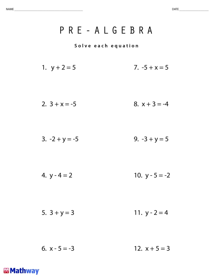 Mixed Operations worksheet for Fifth Grade Plump orange pumpkins and vibrant fall leaves create a festive backdrop for a fifth-grade pre-algebra equations worksheet. Enjoy autumn-themed fun while introducing your child to algebraic concepts.