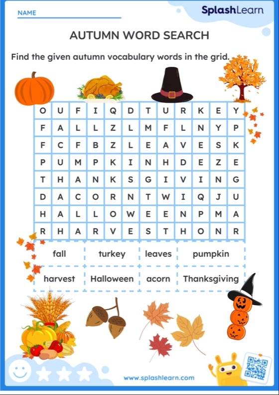 Autumn Math Practice: Fourth Grade Word Problems Activity 6 Fourth grade autumn word problems worksheet featuring seasonal math problems for practicing addition, subtraction, multiplication, and division skills