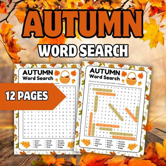 Autumn Word Problems Worksheet Number 16 for Fourth Grade Algebra Fourth grade student working on autumn themed math word problems involving four operations