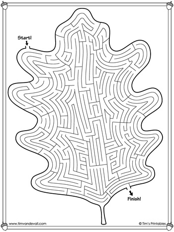 Fall Maze Tracing Activity for Beginning Writers First grade student tracing path through autumn themed maze from start to finish