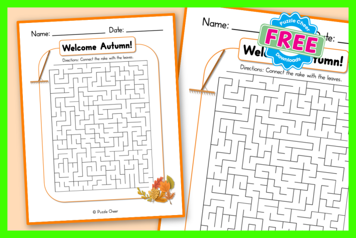 Autumn Maze Tracing Path Worksheet for Beginning Writers Grade 1 A first grader traces a winding autumn-themed path from start to finish in this fall maze worksheet activity