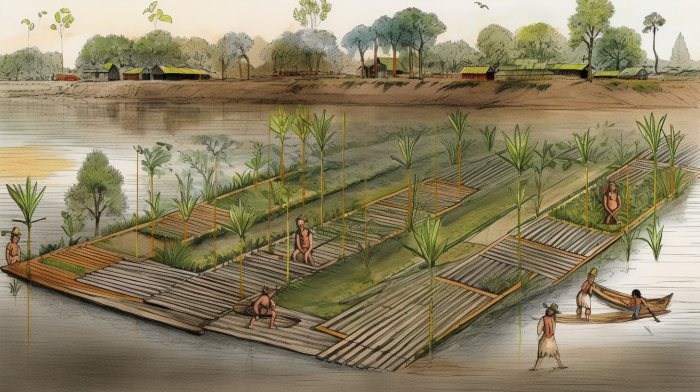 Aztec Chinampas Floating Gardens Reading Comprehension Worksheet 21 Sixth grade reading worksheet featuring an illustrated guide to Aztec chinampas farming techniques