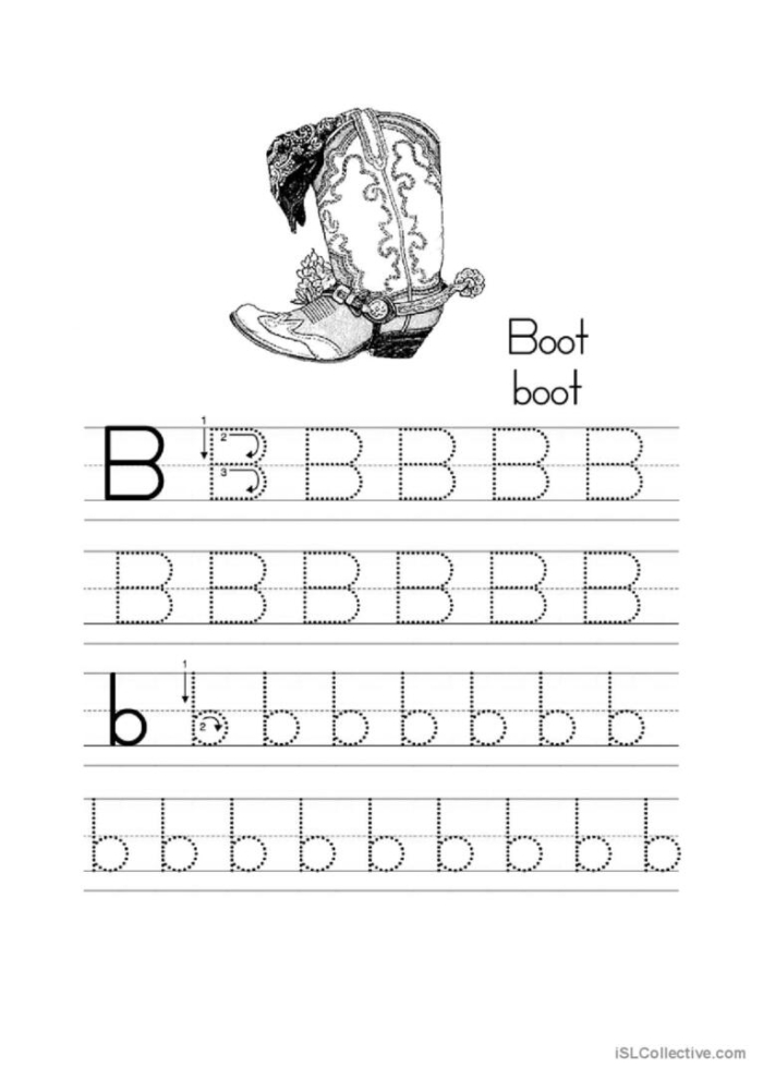 B is for letter B coloring and subtraction worksheet for preschool students