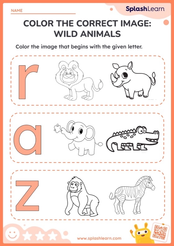 Build a Bar Graph: Favorite Wild Animals Worksheet for Grades 2 Worksheet featuring a bar graph analyzing favorite wild animals for second graders
