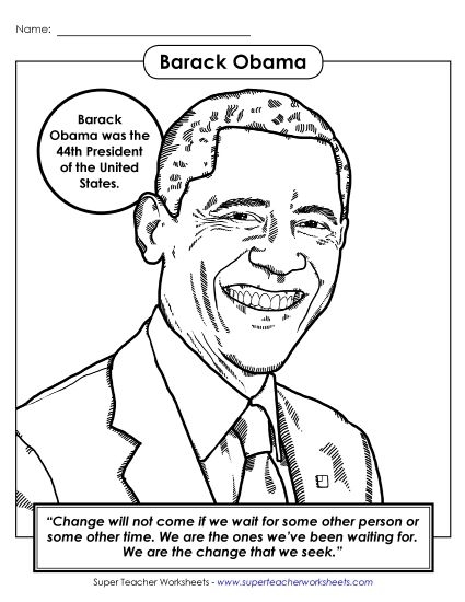 Barack Obama Life Events Timeline Worksheet for Elementary Students Timeline activity showing key events from Barack Obama's life for second grade students learning about the 44th U.S. president