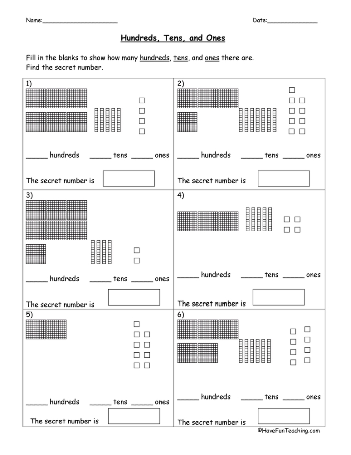 Second grade math worksheet featuring base 10 blocks for practicing mixed operations