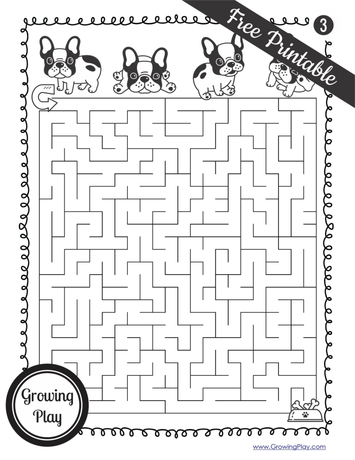 First Grade Dog Maze Worksheet 18: Help Buddy Find the Ball Through Addition Paths Buddy the dog navigates through an addition maze to find his tennis ball in this first grade math worksheet