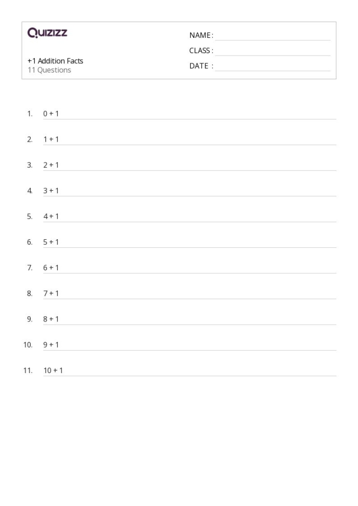 First grade math worksheet featuring addition problems that equal ten for students to solve