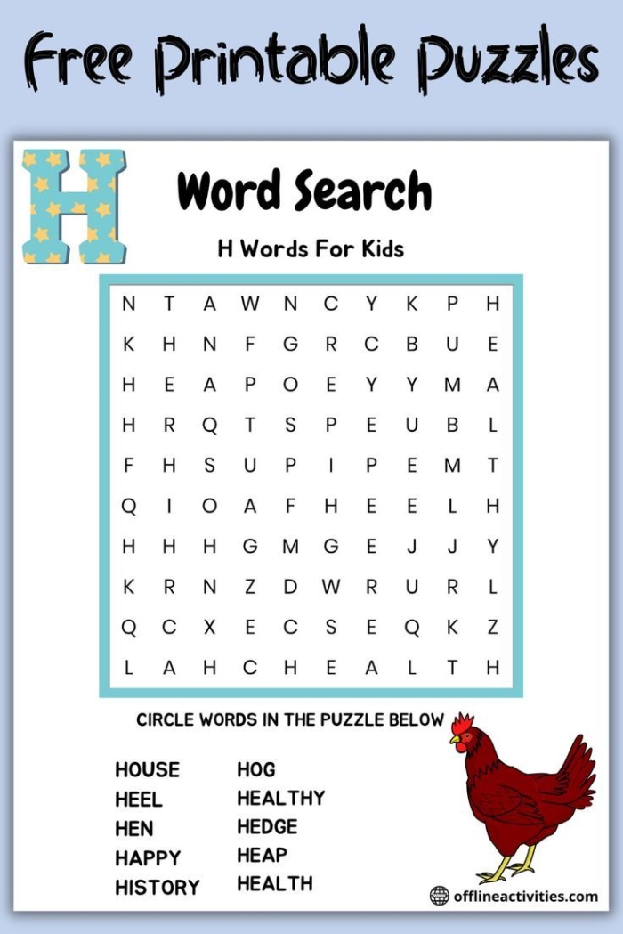 Kindergarten student completing an alphabet word search activity for letters A B and C