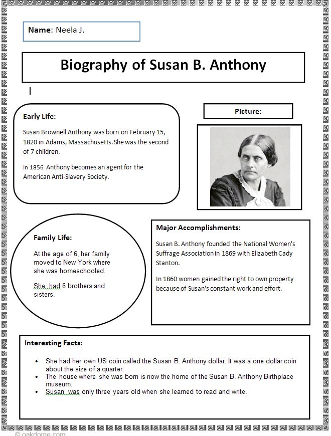 Third grade biography research graphic organizer worksheet for student note taking