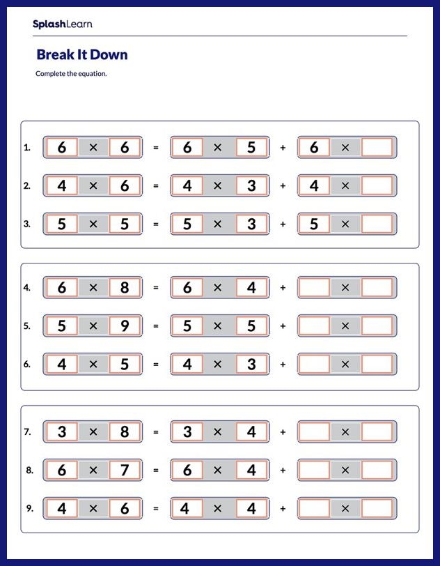 Solve Equations With the Distributive Property Worksheet 6 Eighth grade algebra worksheet focusing on solving equations using the distributive property